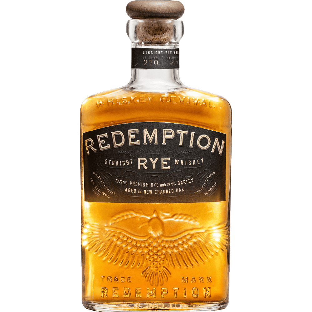 REDEMPTION STRAIGHT RYE WHISKEY 750ML
