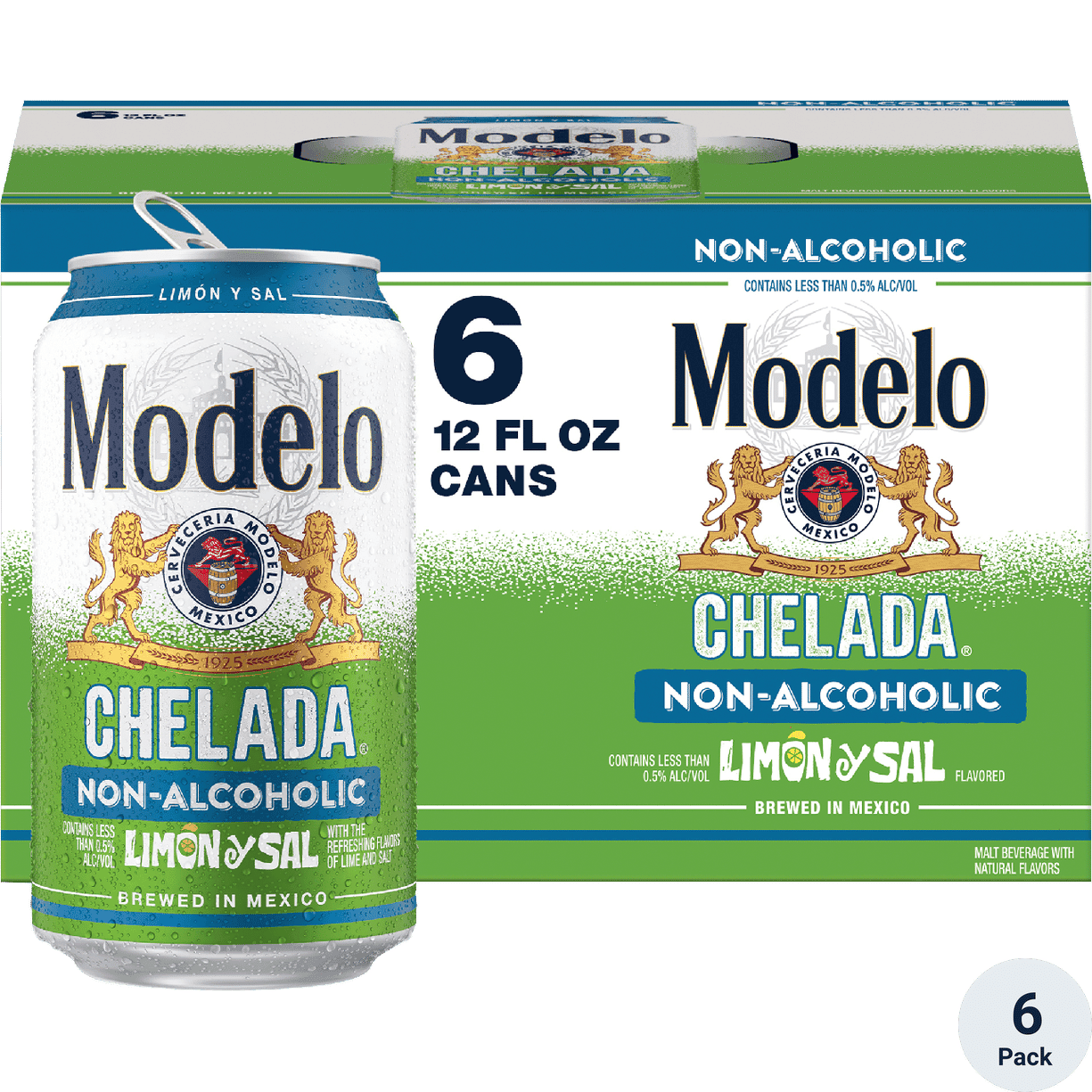 MODELO CHELADA LIMÓN Y SAL NON-ALCOHOLIC 6PK