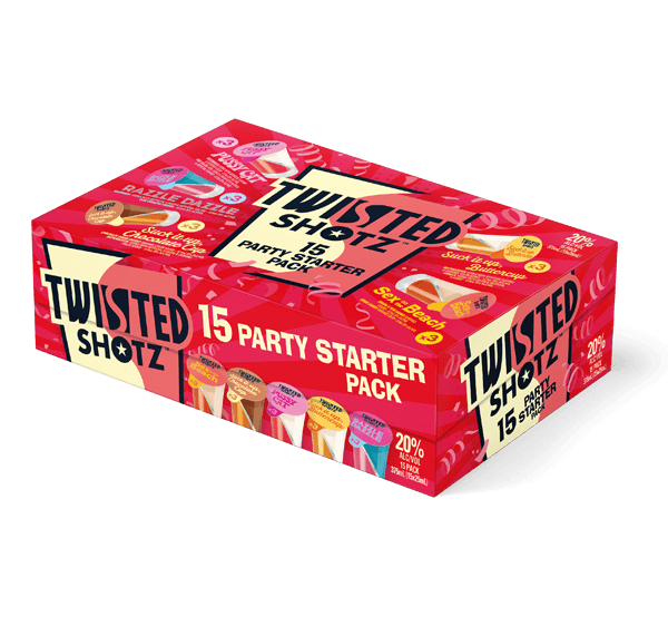 TWISTED SHOTZ PARTY STARTER 15PK