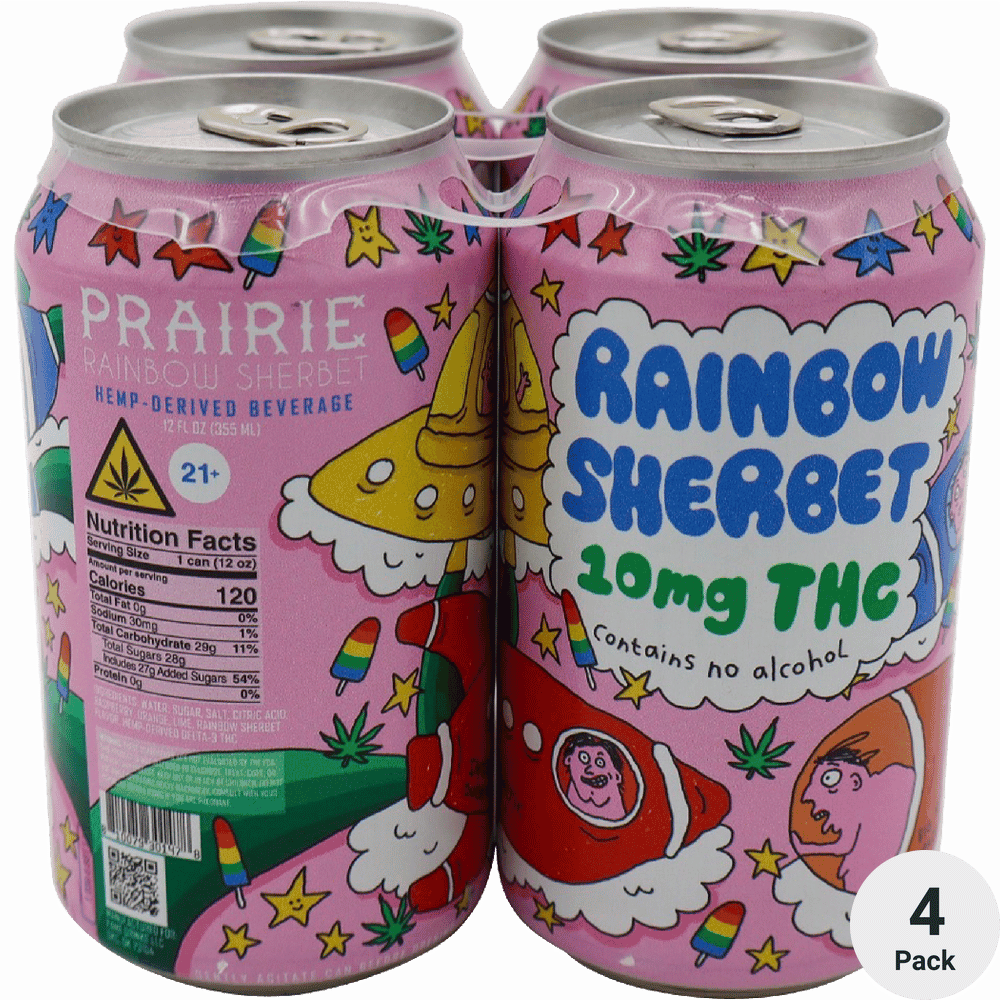 PRAIRIE RAINBOW SHERBET 10MG 4PK