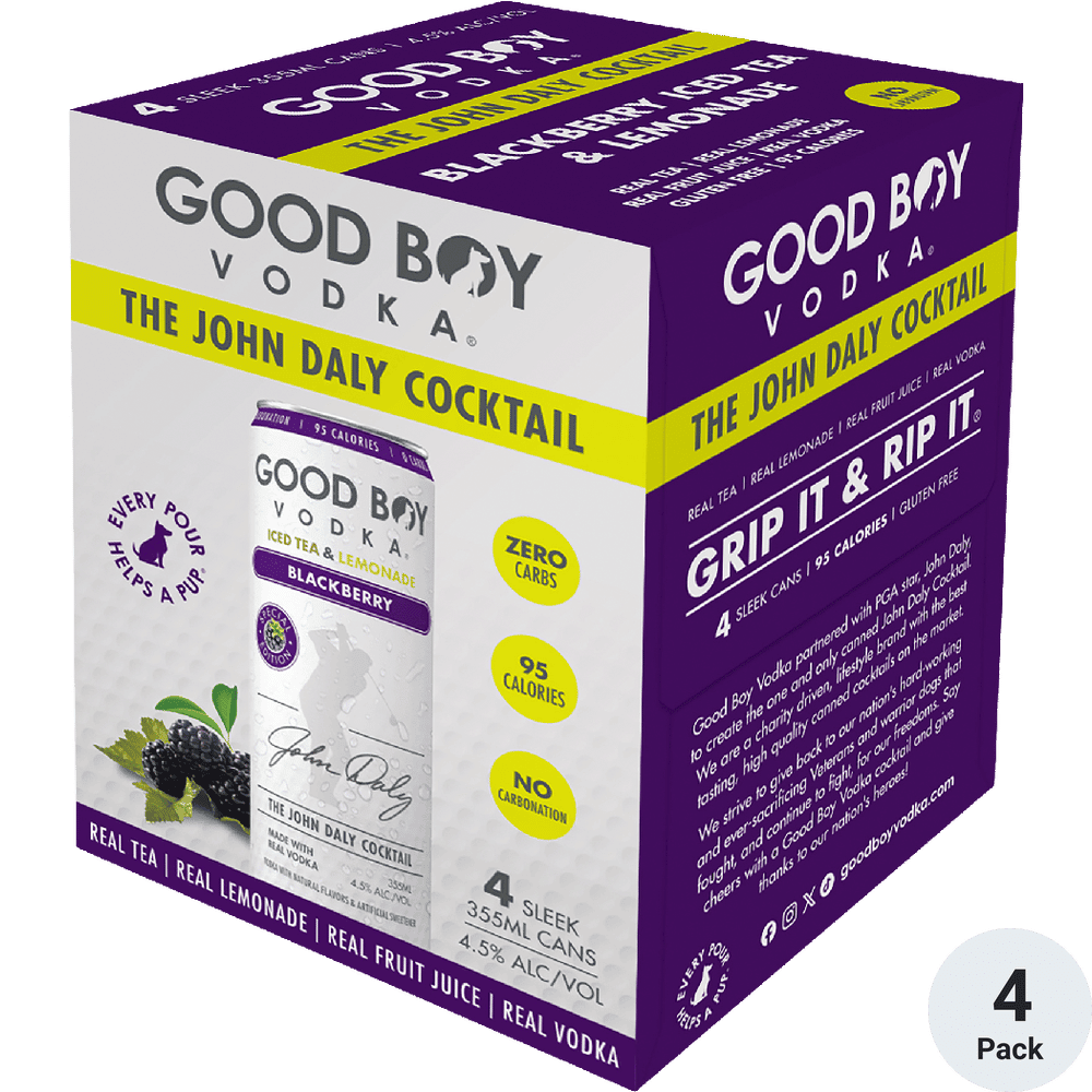 GOODBOY THE JOHN DALY BLACKBERRY ICED TEA& LEMONADE 4PK