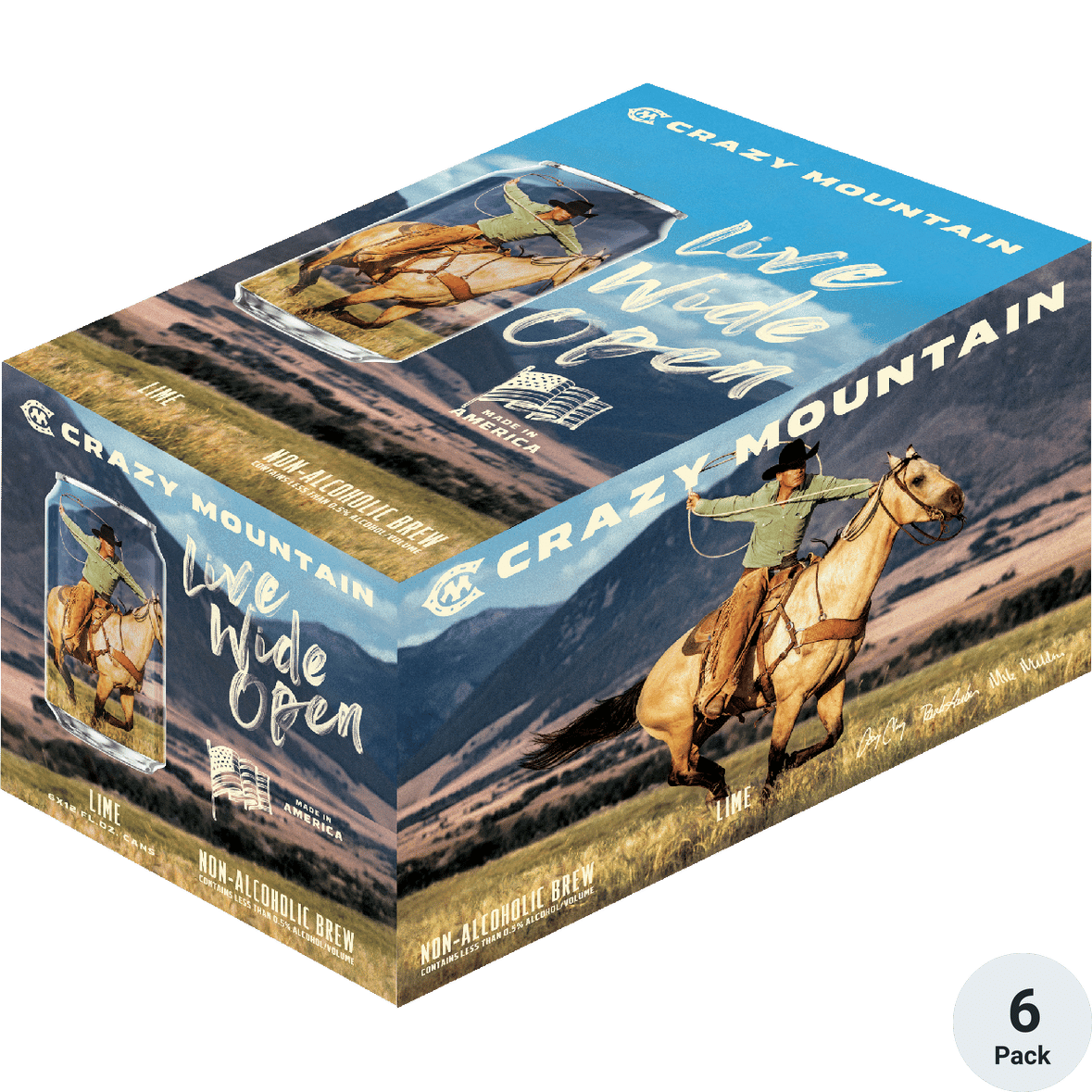 CRAZY MOUNTAIN NON-ALCOHOLIC LIME 6PK