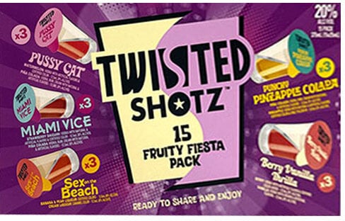 TWISTED SHOTZ FRT FIESTA 15pk